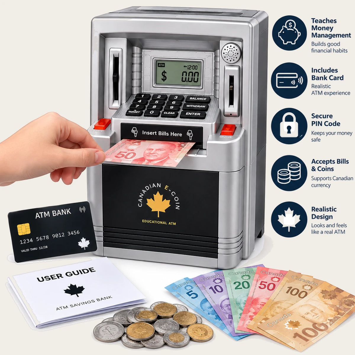 La Tirelire ATM PIGGY BANK Éducative — Apprendre à Épargner en S’Amusant 🏧💰